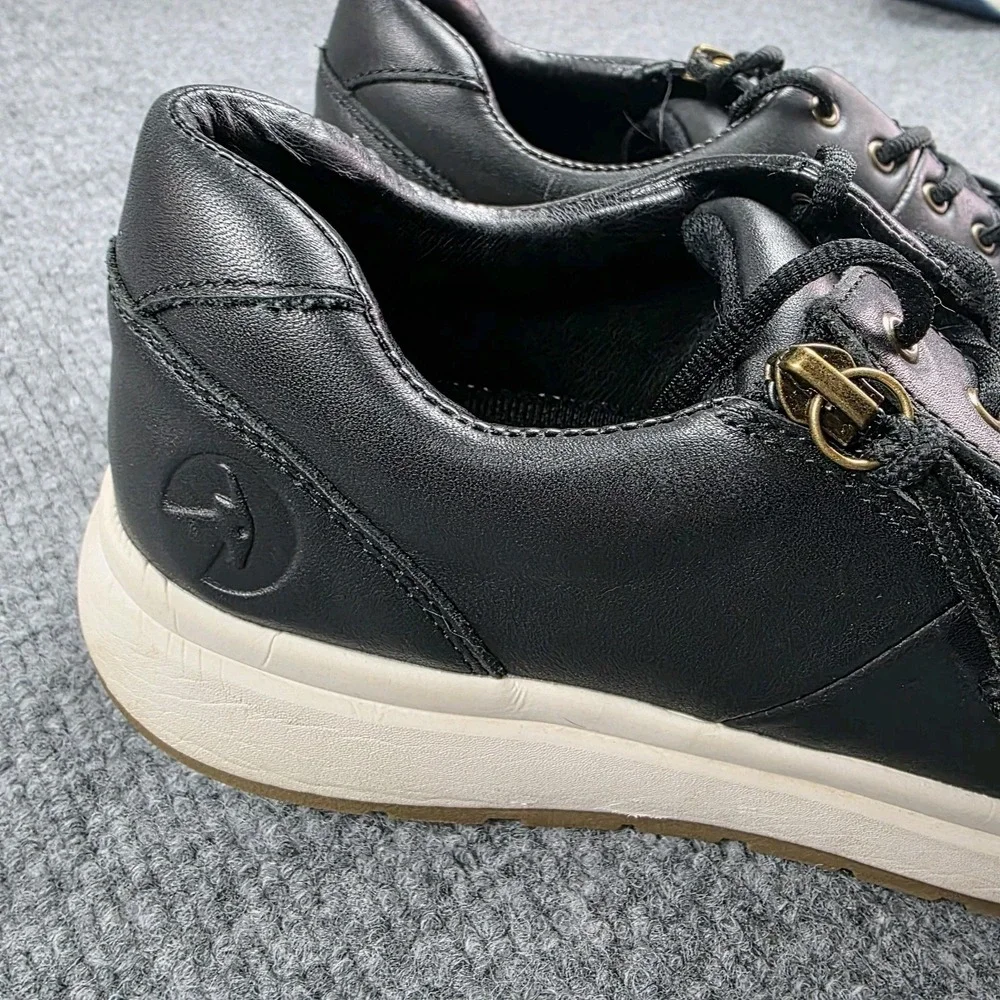 Billy Women's Sneaker II Black Zip Zipper Shoes 8.5 Adaptive Easy On Off‎